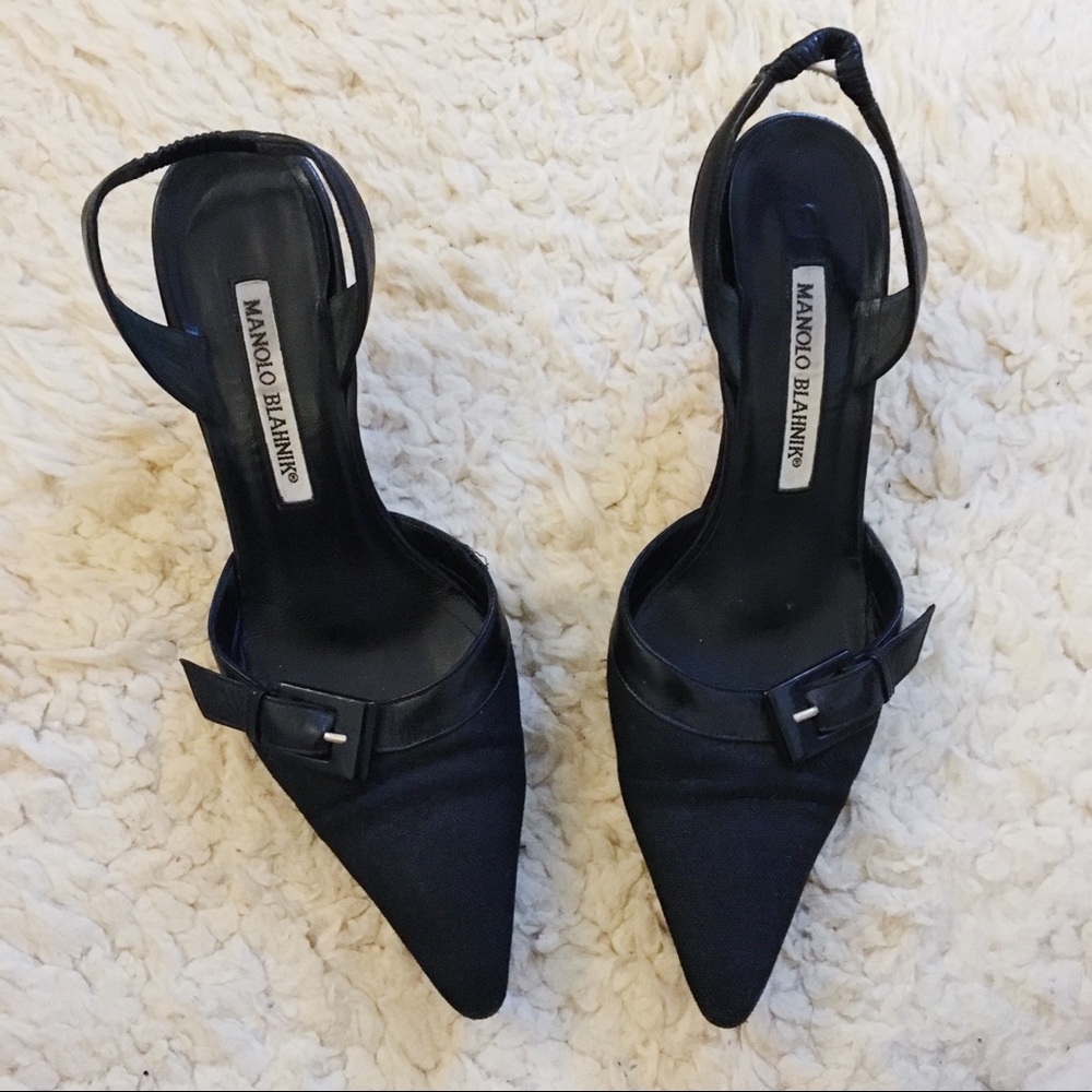 Vintage Manolo Blahnik Black Stilettos